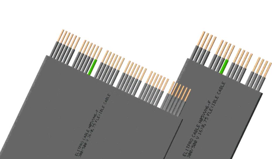 12x0.75 Asansör Yassı Flexible Kablo
