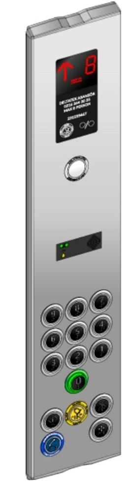 DKB13/10-PK20 Asansör Kabin Buton Paneli | Yarım Boy