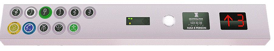 DKBY13/5 Asansör Kabin Buton Paneli | Engelli Asansörü Yatay Tip